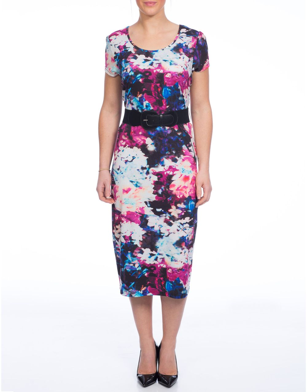 Blur Floral Print Dress
