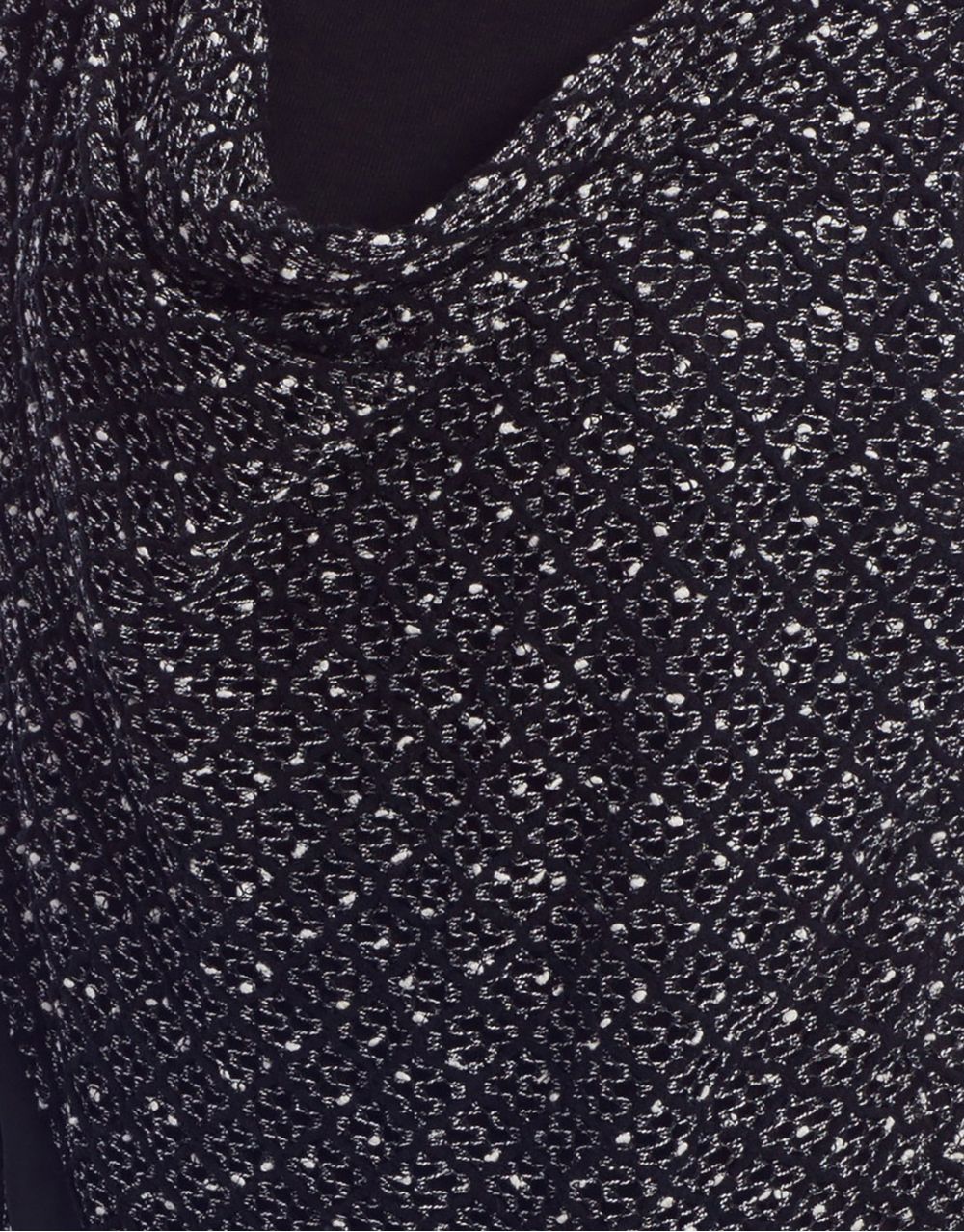 Cowl Neck Layered Knit Tunic