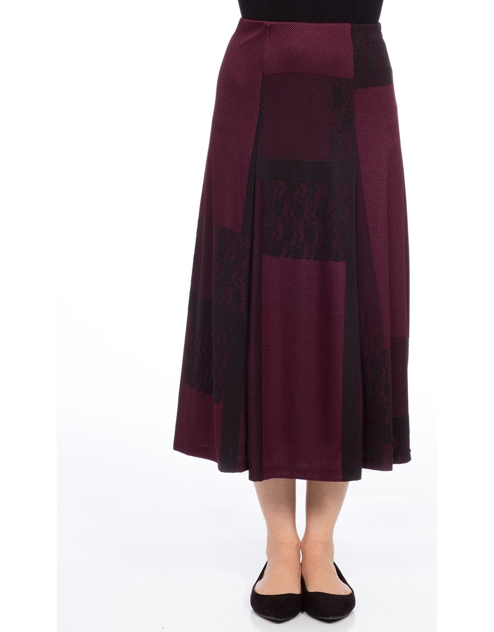 Anna Rose Panelled Skirt in Black | Klass