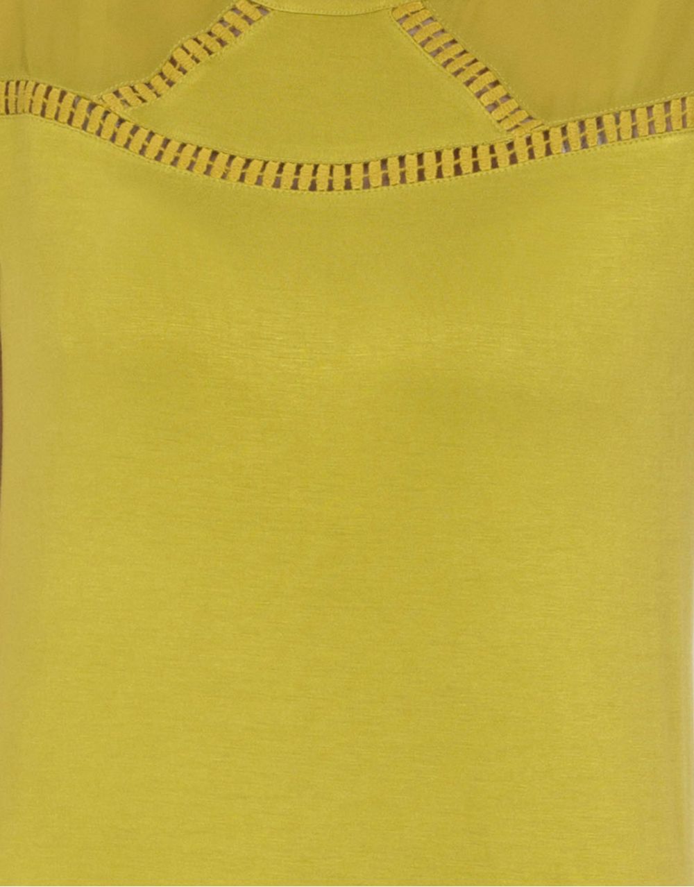 Short Sleeve Crochet Trim Top