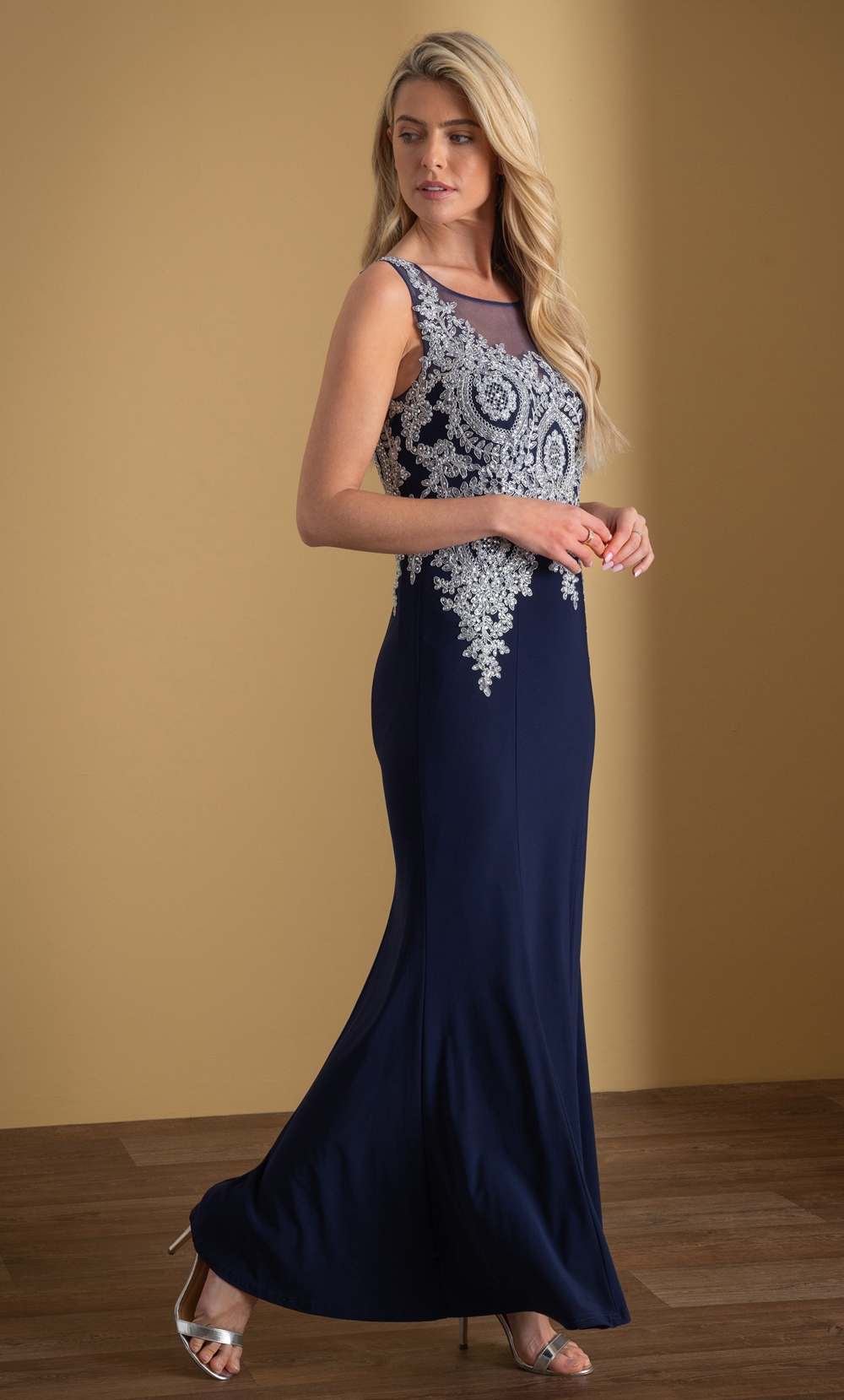 Elegant Long Evening Dress | Half Sleeves Fishtail with Sequins -  Ever-Pretty UK