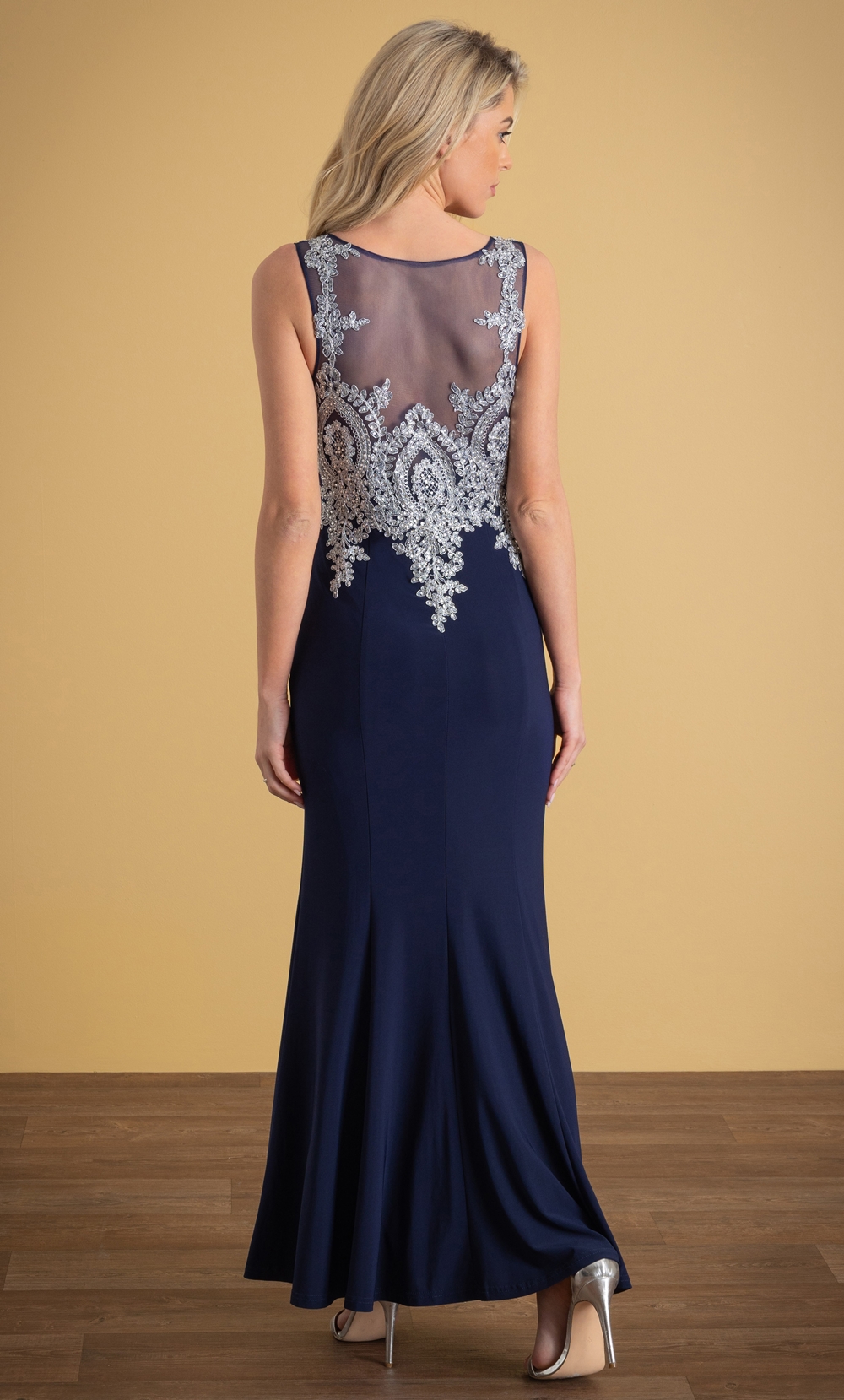 Anna Embellished High-Low Tiered Maxi Dress
