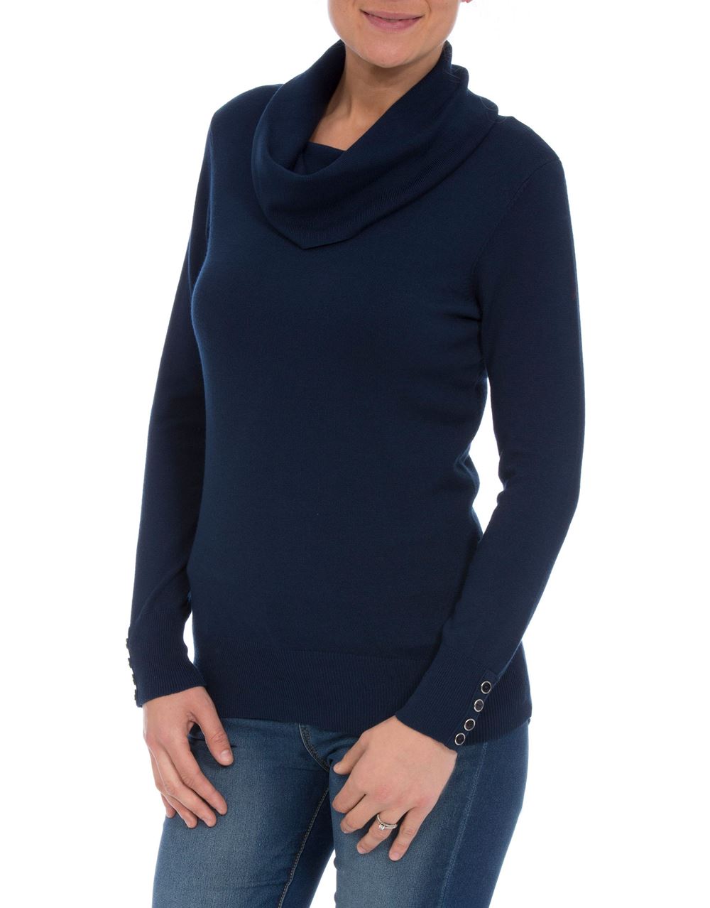 Long Sleeve Cowl Neck Knit Top