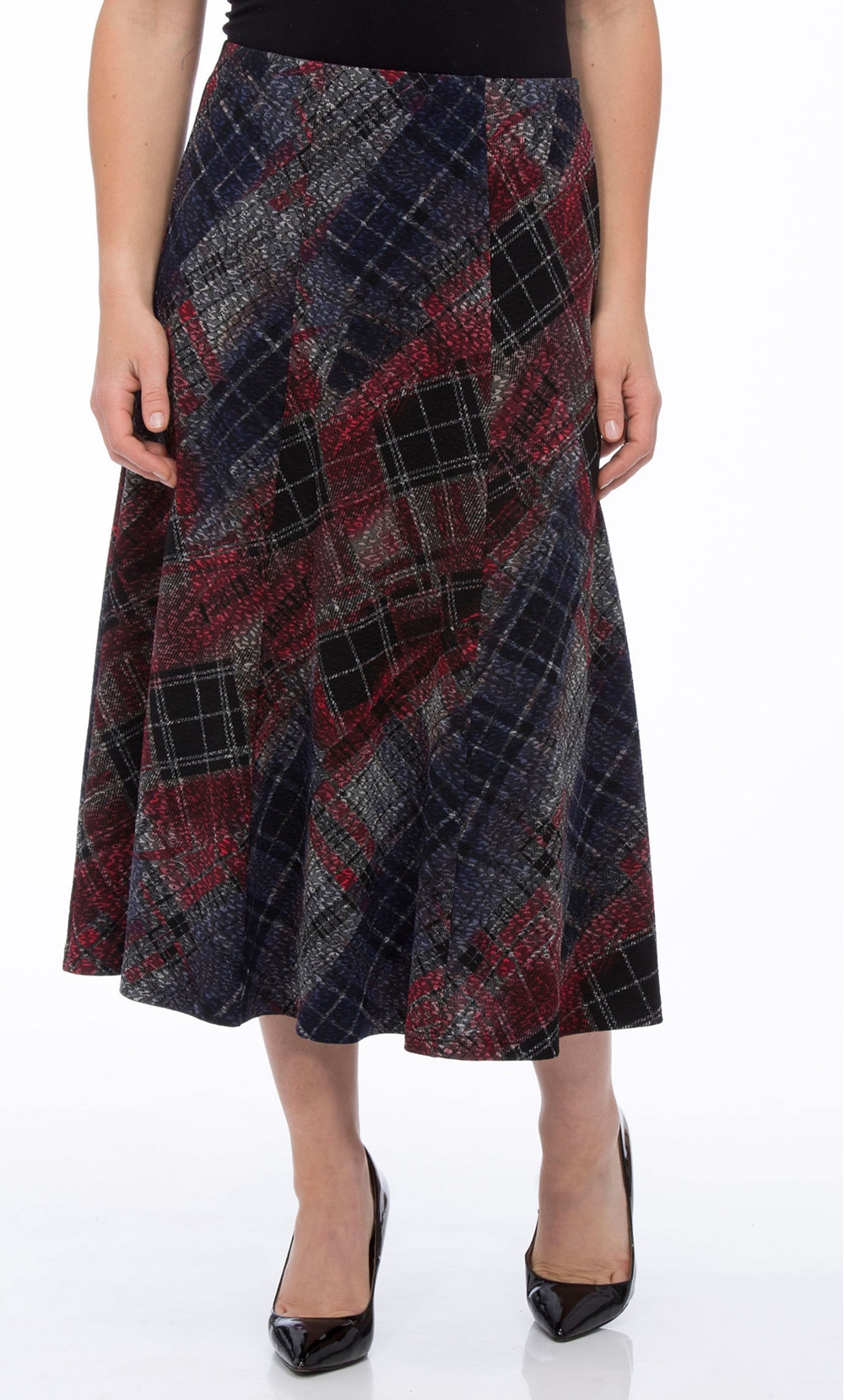 Anna Rose Panelled Elasticated Midi Skirt