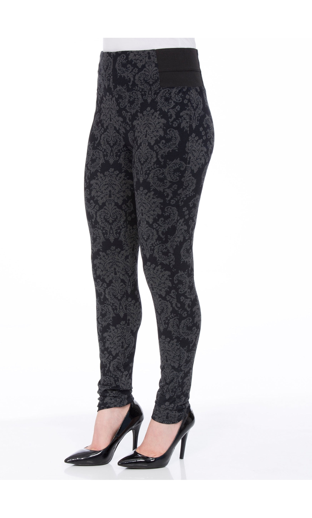 Fitted Pull On Printed Trousers