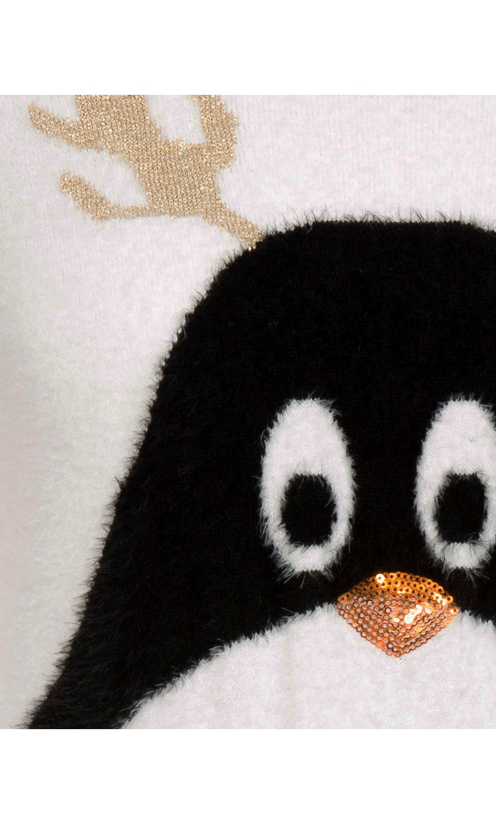Penguin Design Long Sleeve Knit Top