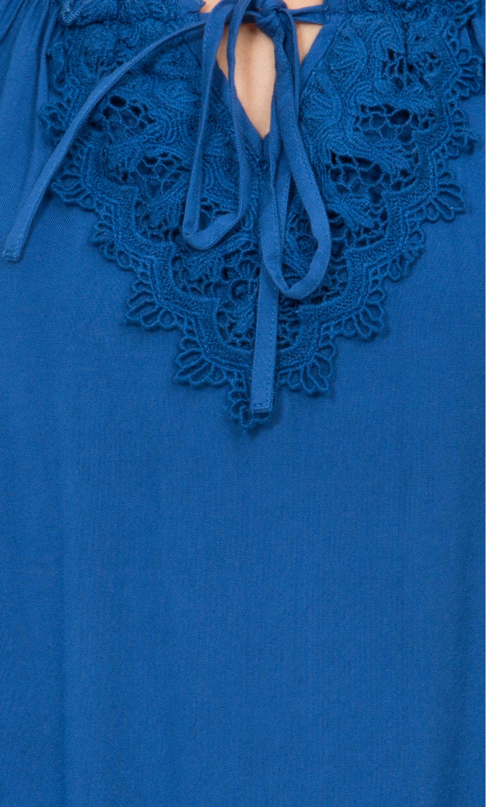 Crochet Trim Long Sleeve Top