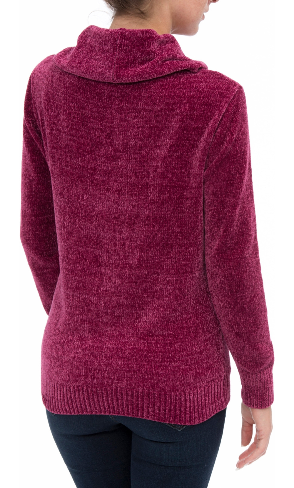 Cowl Neck Long Sleeve Chenille Top