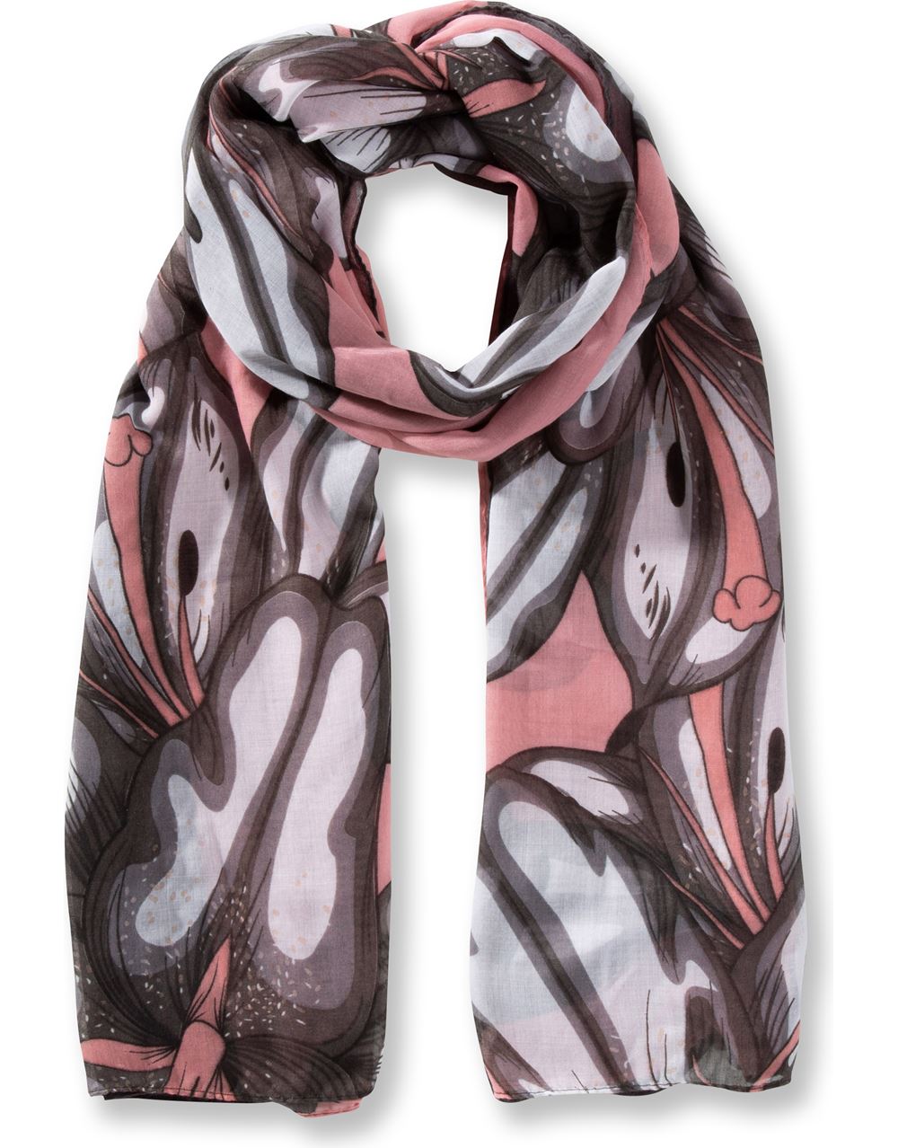 Lilly Printed Panel Lightweight Scarf