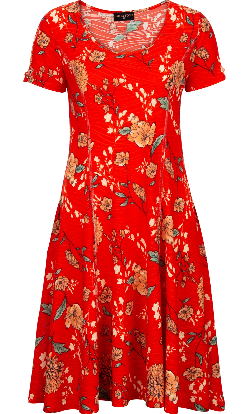 Anna Rose Floral Textured Jersey Dress