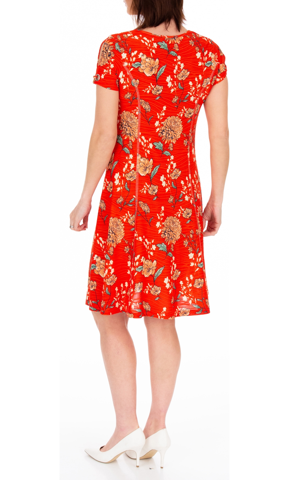 Anna Rose Floral Textured Jersey Dress
