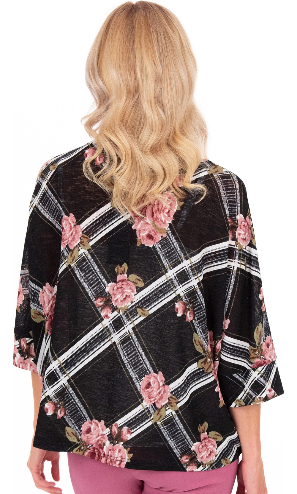 Floral Print Lightweight Knit Cover Up