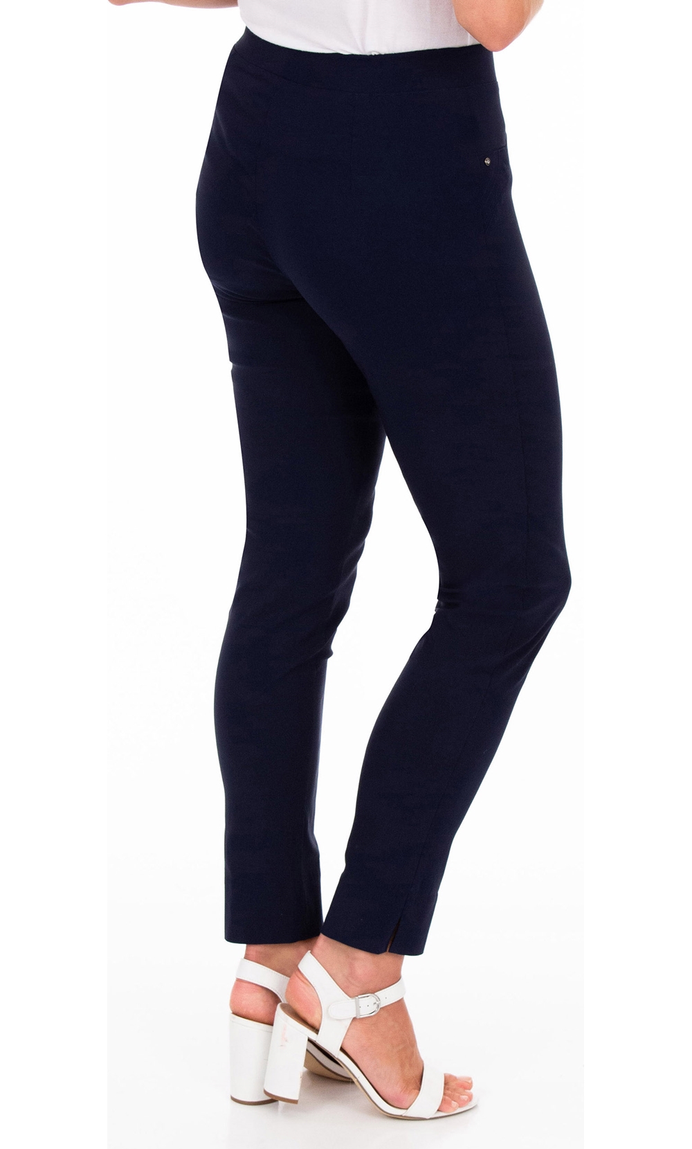 Pull On Slim Leg Stretch Trousers