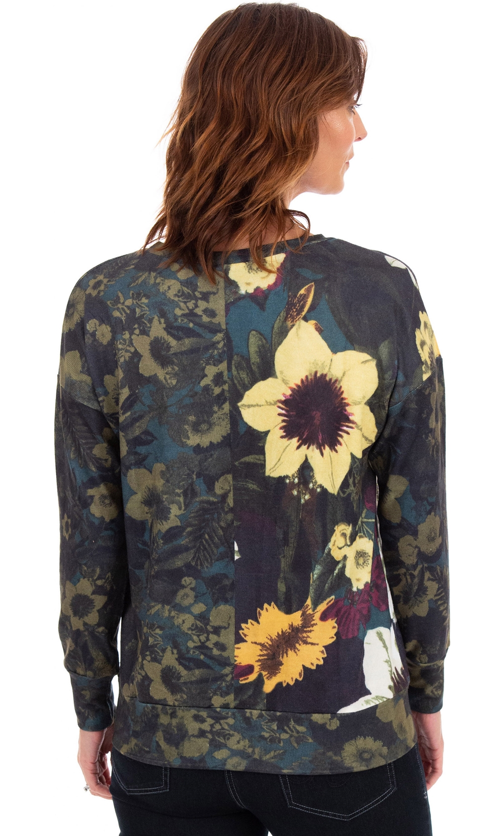 Long Sleeve Floral Knitted Top