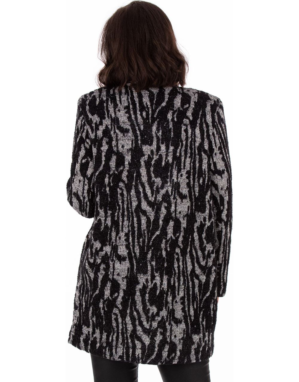 Zebra Print Knitted Jacket
