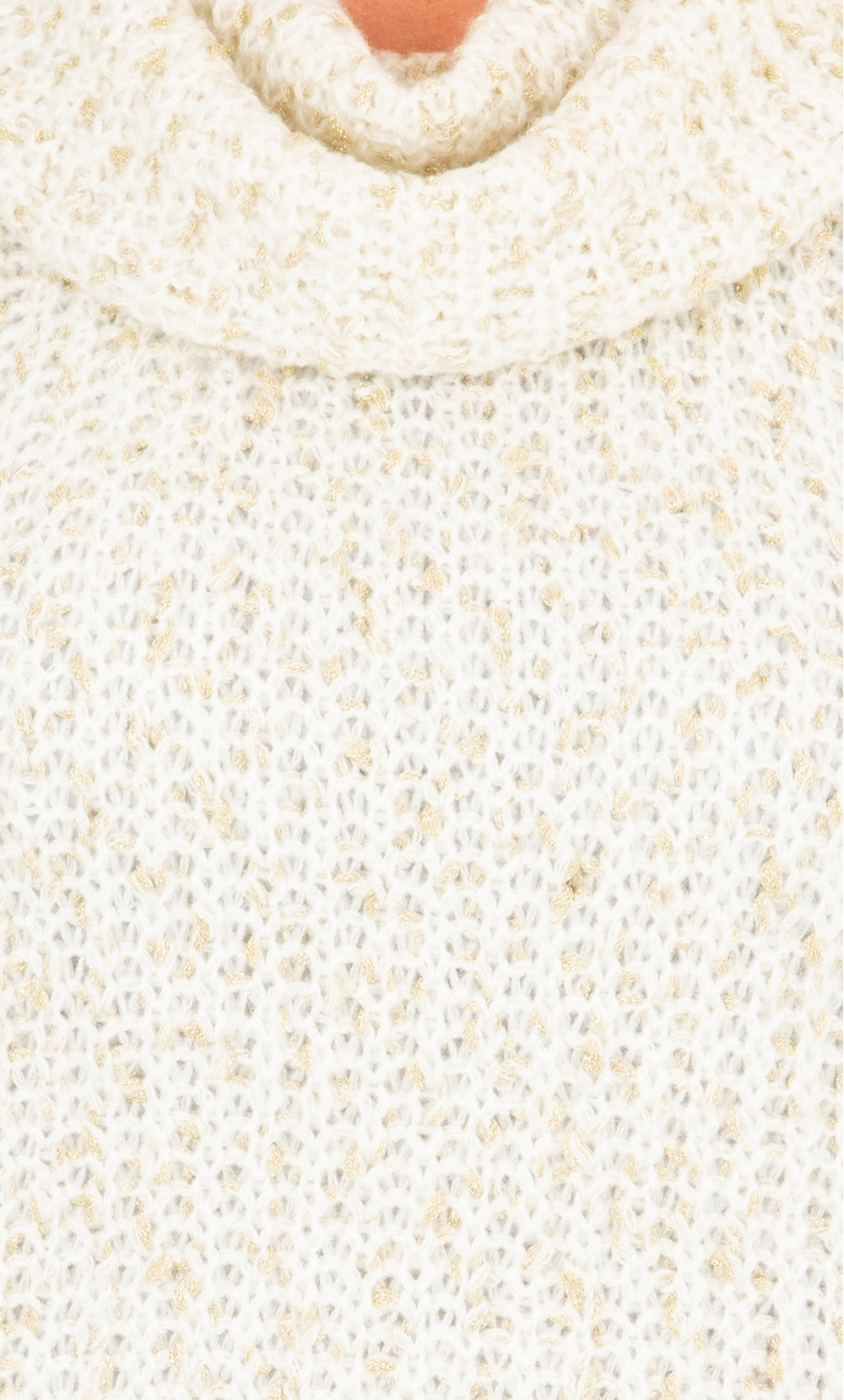 Anna Rose Shimmer Cowl Neck Knit Top