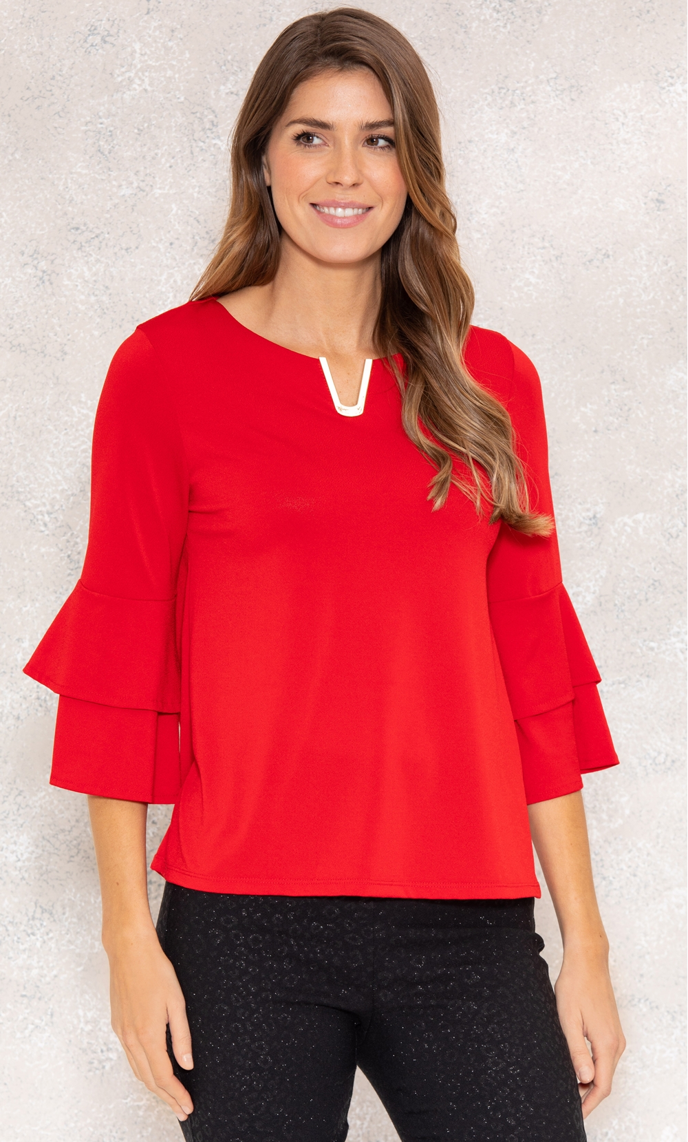 Bell Sleeve Stretch Top