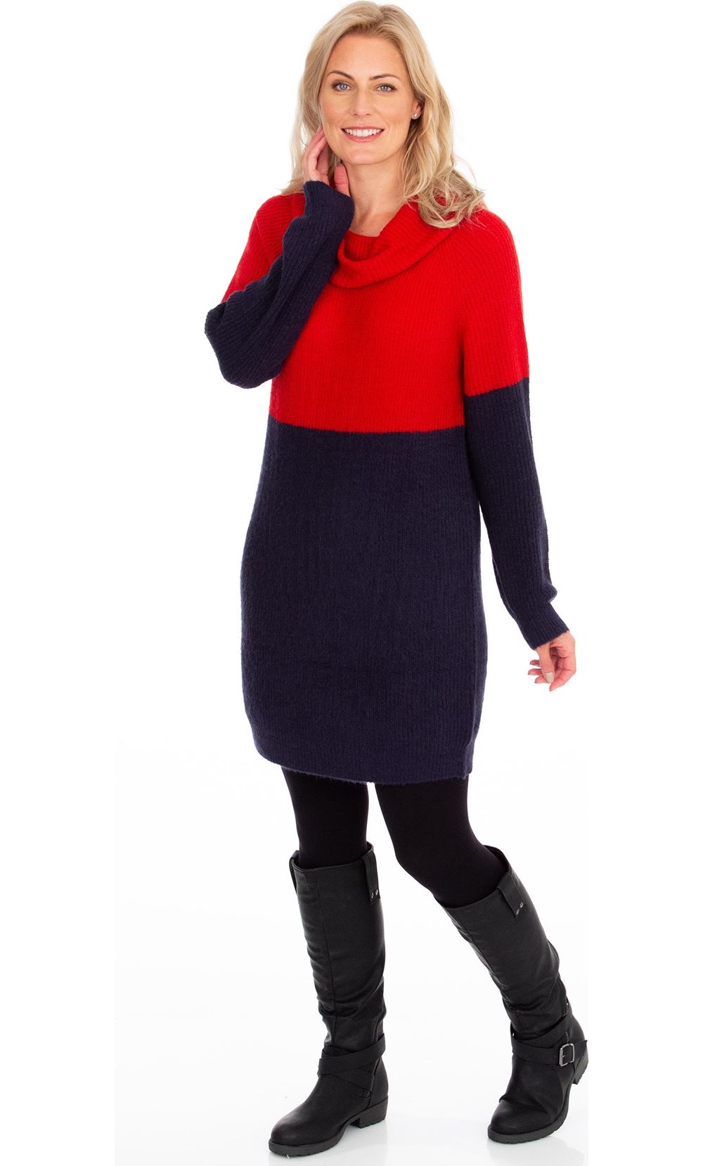 Colour Block Knitted Tunic