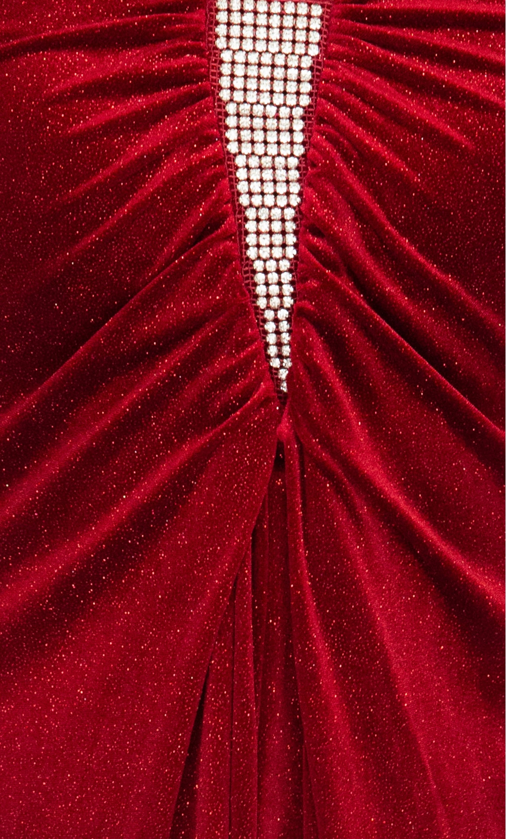 Sleeveless Glitter Velour Maxi Dress