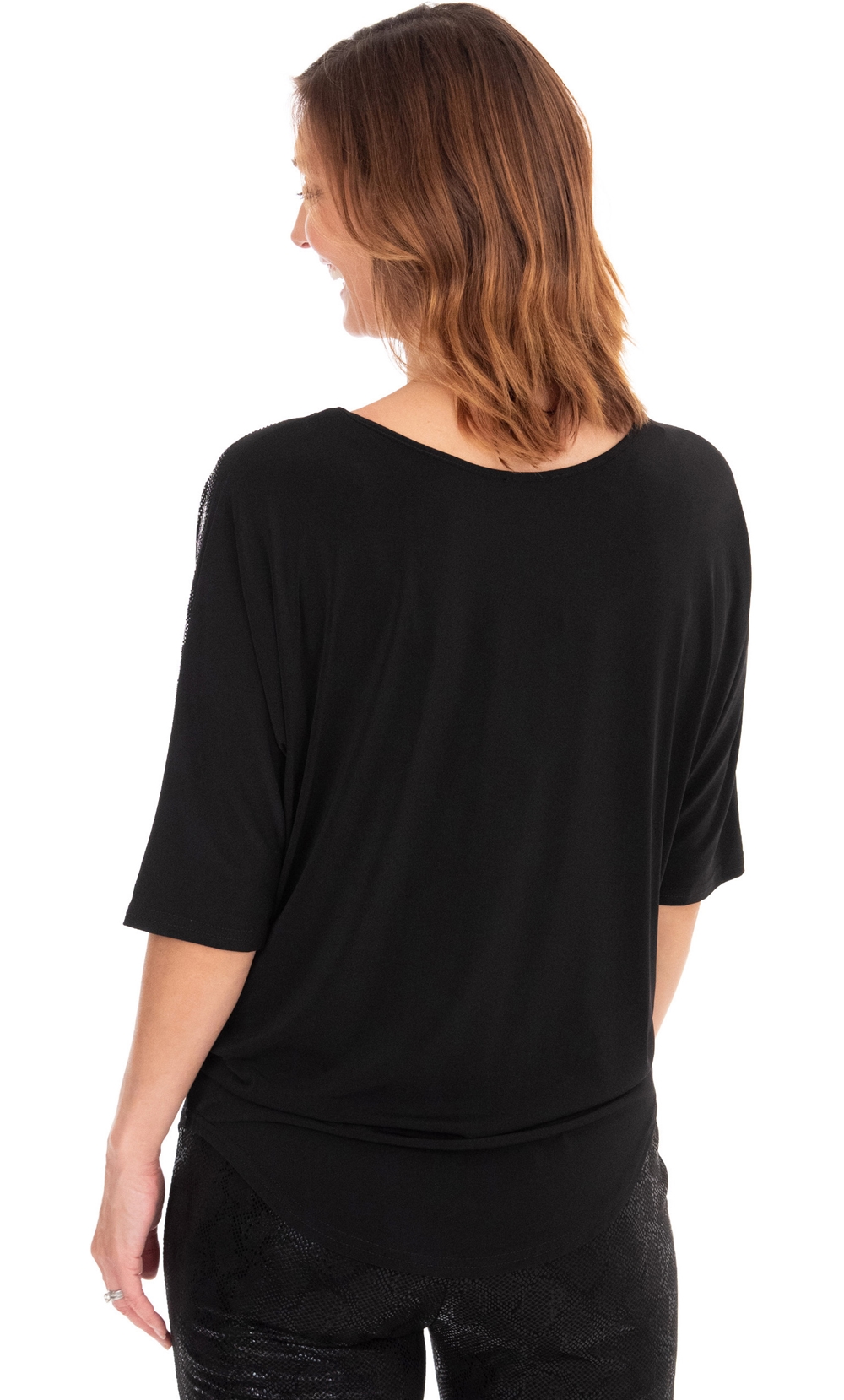 Embellished Relaxed Fitting Stretch Top
