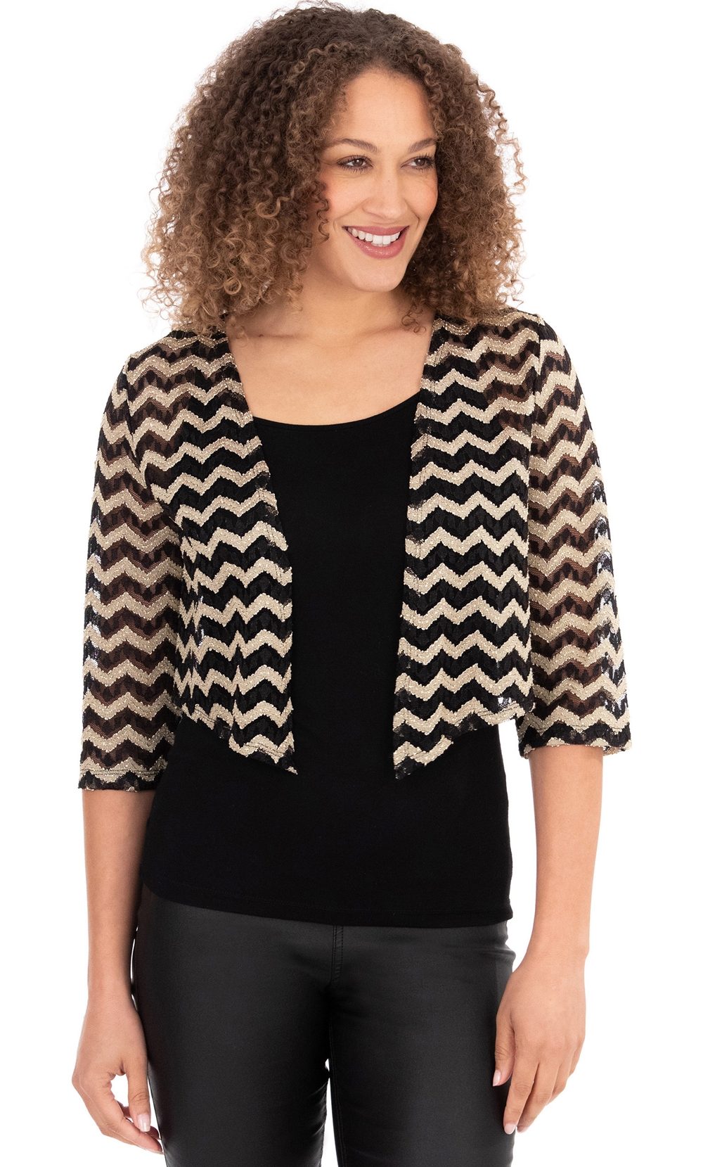 Zig Zag Lace Open Cover Up