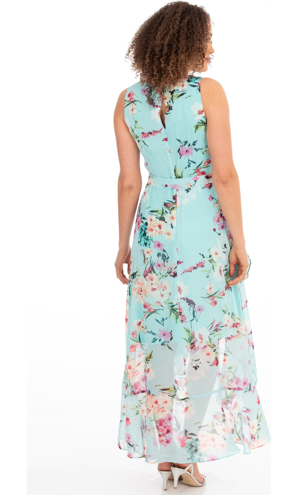 Floral Chiffon Sleeveless Dress