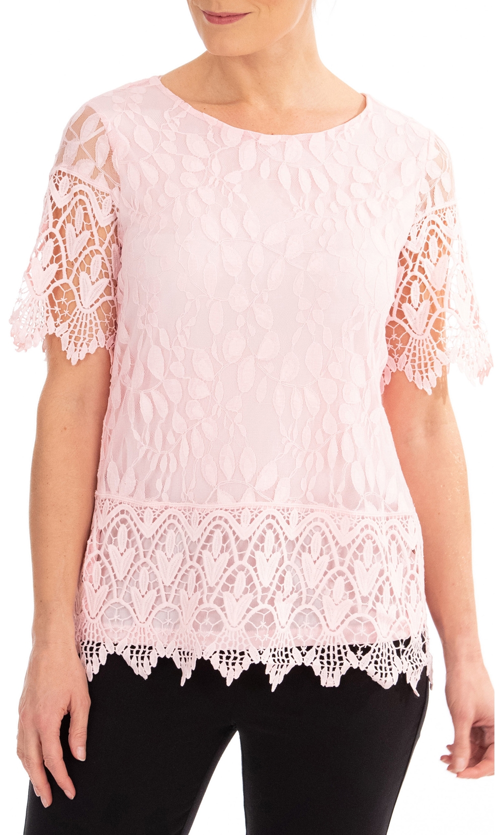 Anna Rose Lace And Crochet Top