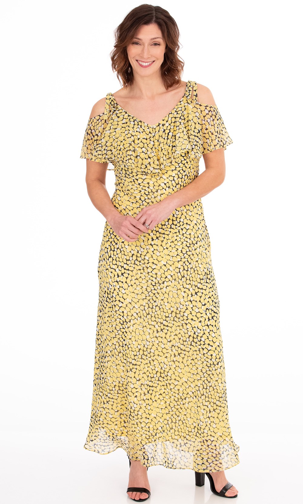 Printed Chiffon Maxi Dress