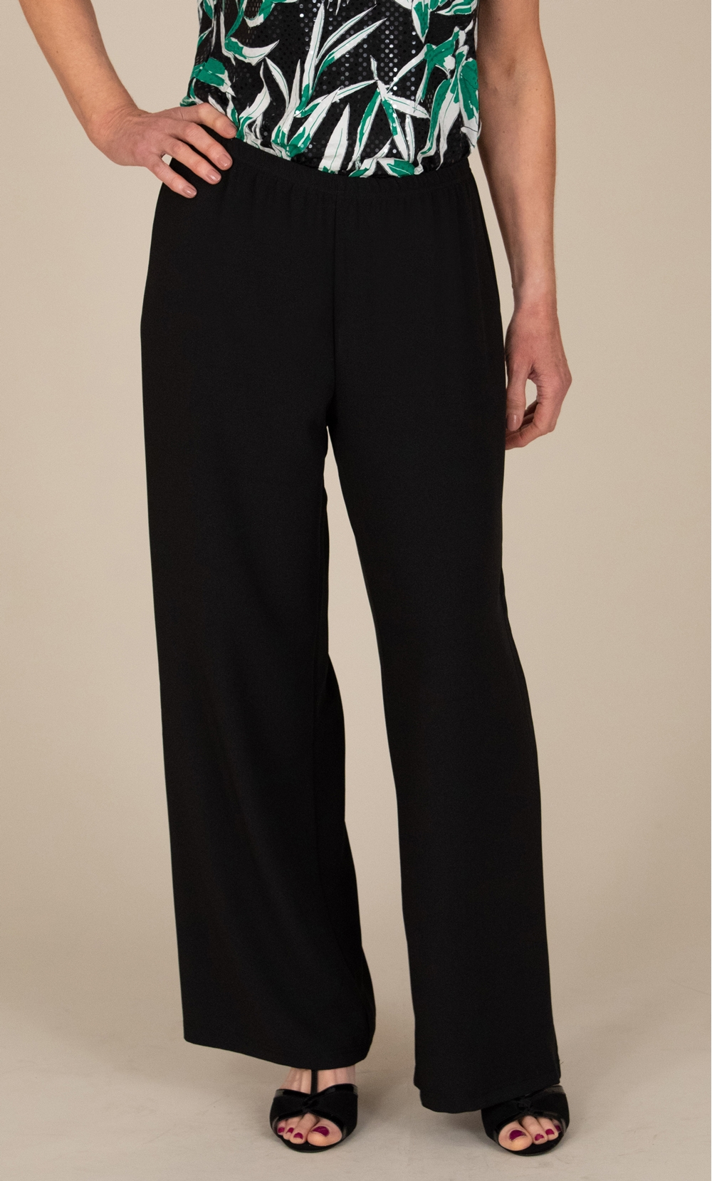 Anna Rose Wide Leg Crepe Trousers