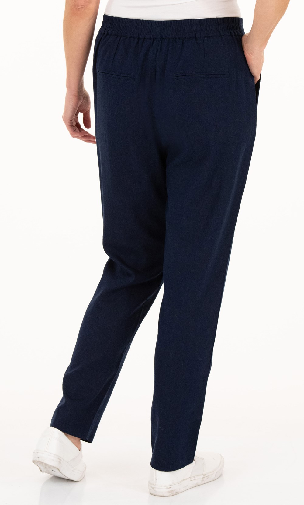 Anna Rose Linen Blend Tapered Trousers