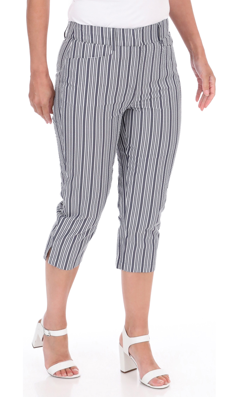Cropped Striped Trousers
