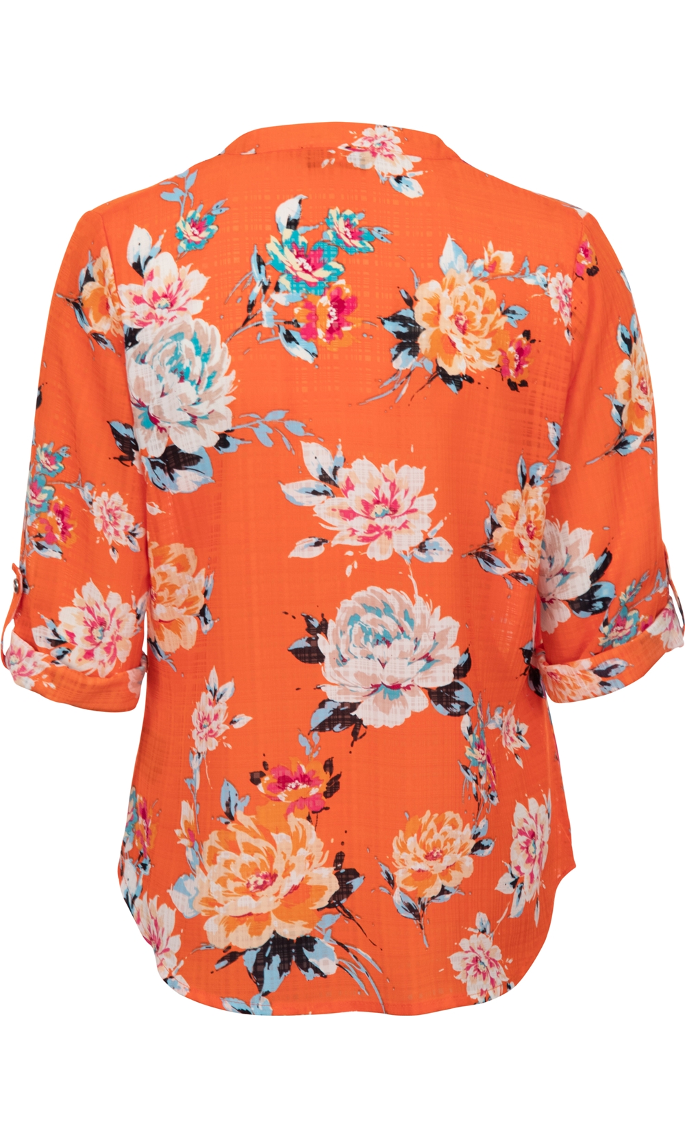 Anna Rose Floral Print Blouse With Necklace