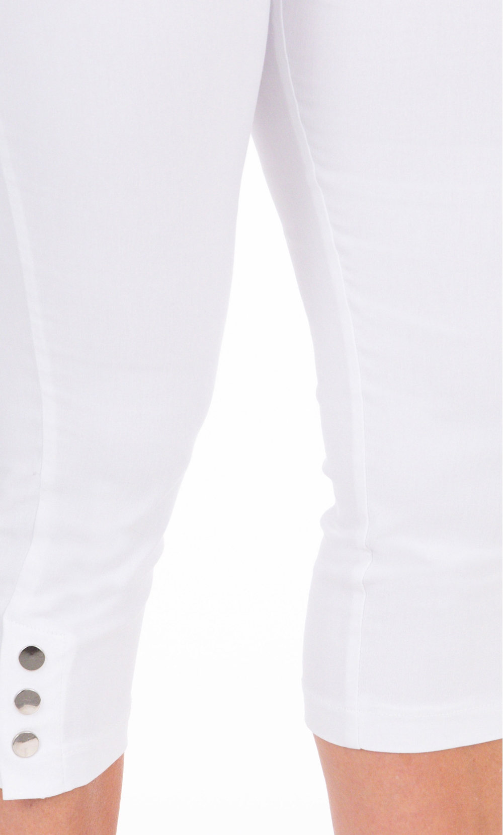 Cropped Pull On Stretch Trousers