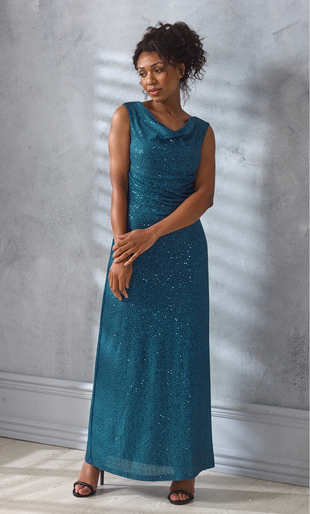 Sleeveless Sparkle Maxi Dress