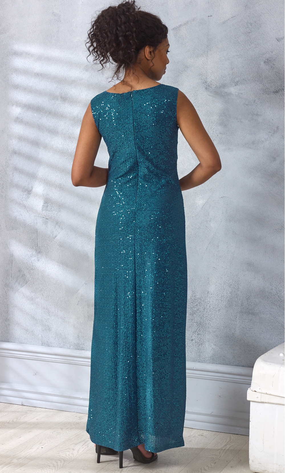 Sleeveless Sparkle Maxi Dress