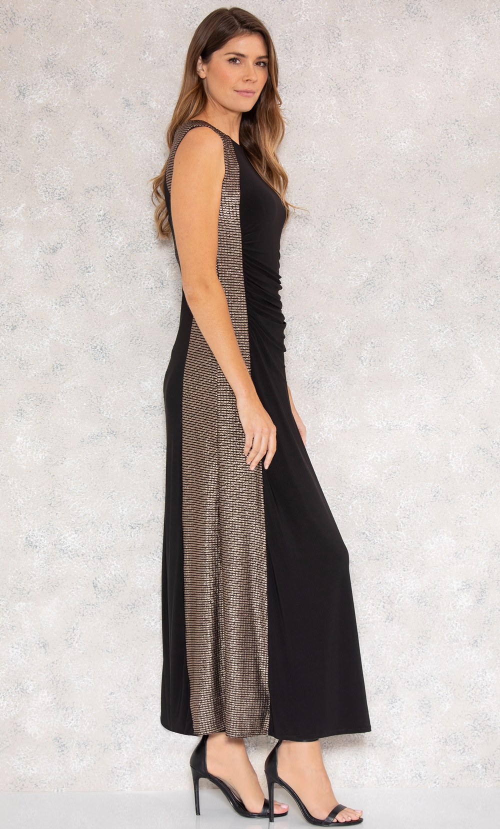 Shimmer Panel Maxi Dress