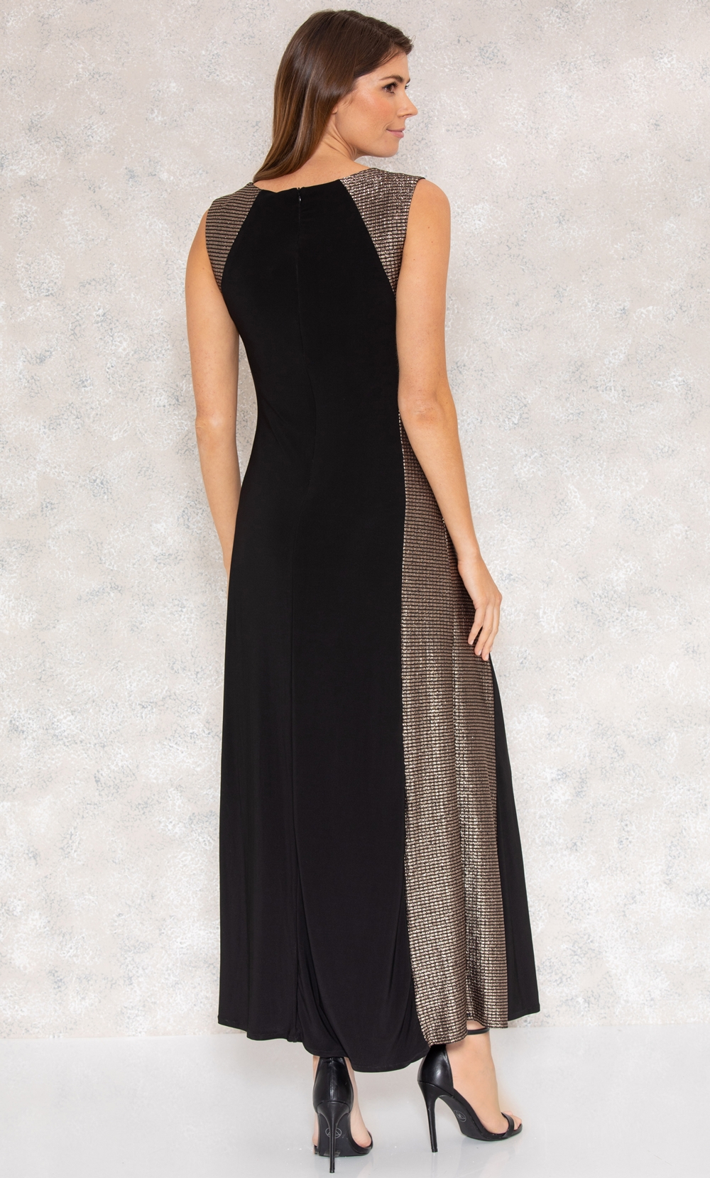 Shimmer Panel Maxi Dress