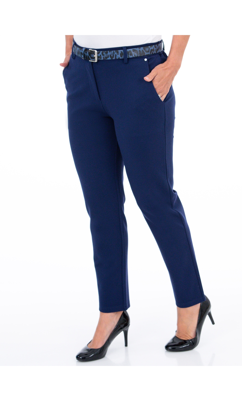 Anna Rose Slim Fit Belted Trousers