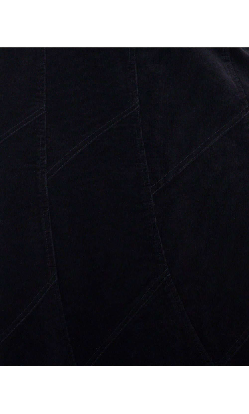 Panelled Cord Skirt in Black | Klass