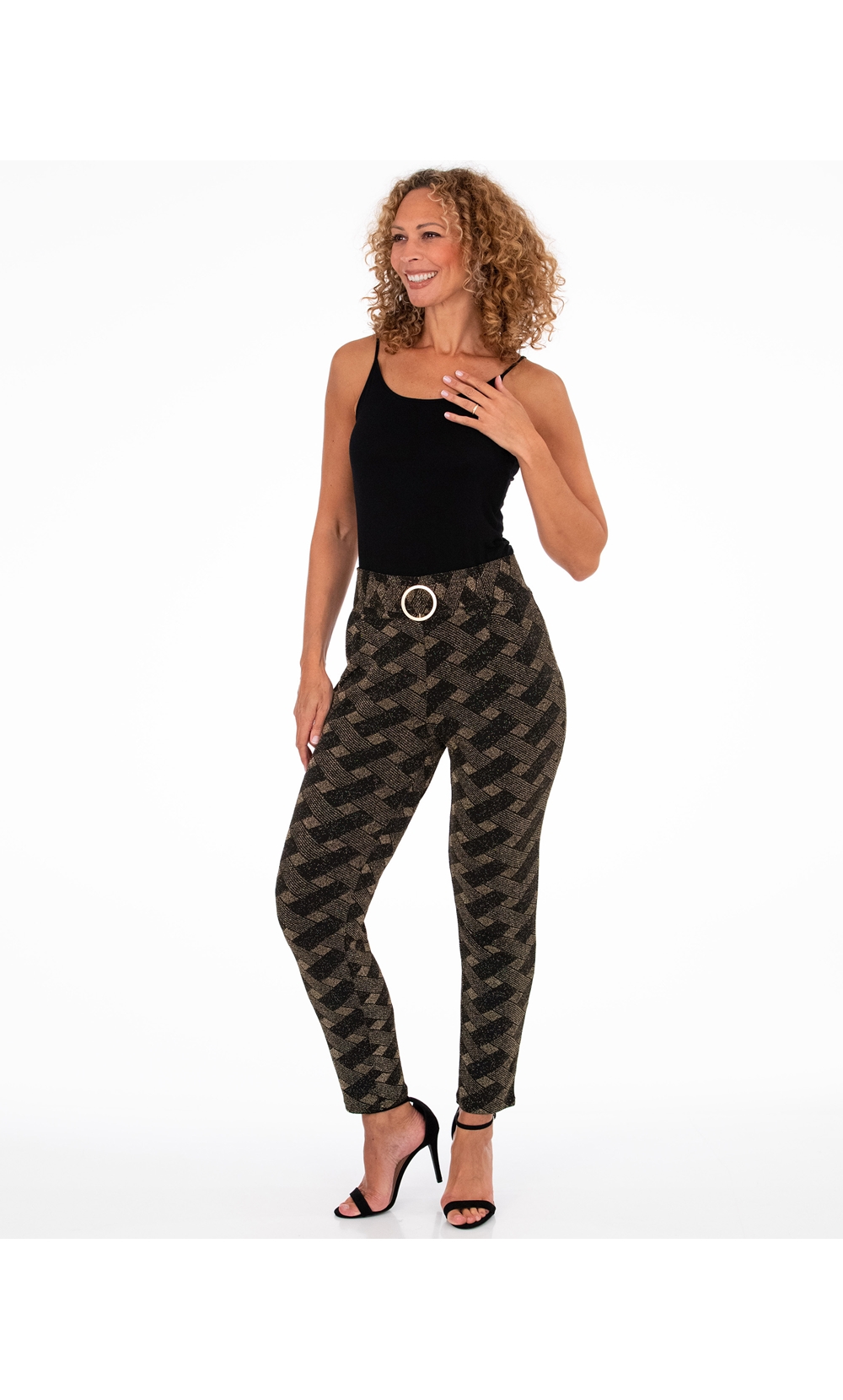 Stretch Tapered Sparkle Trousers