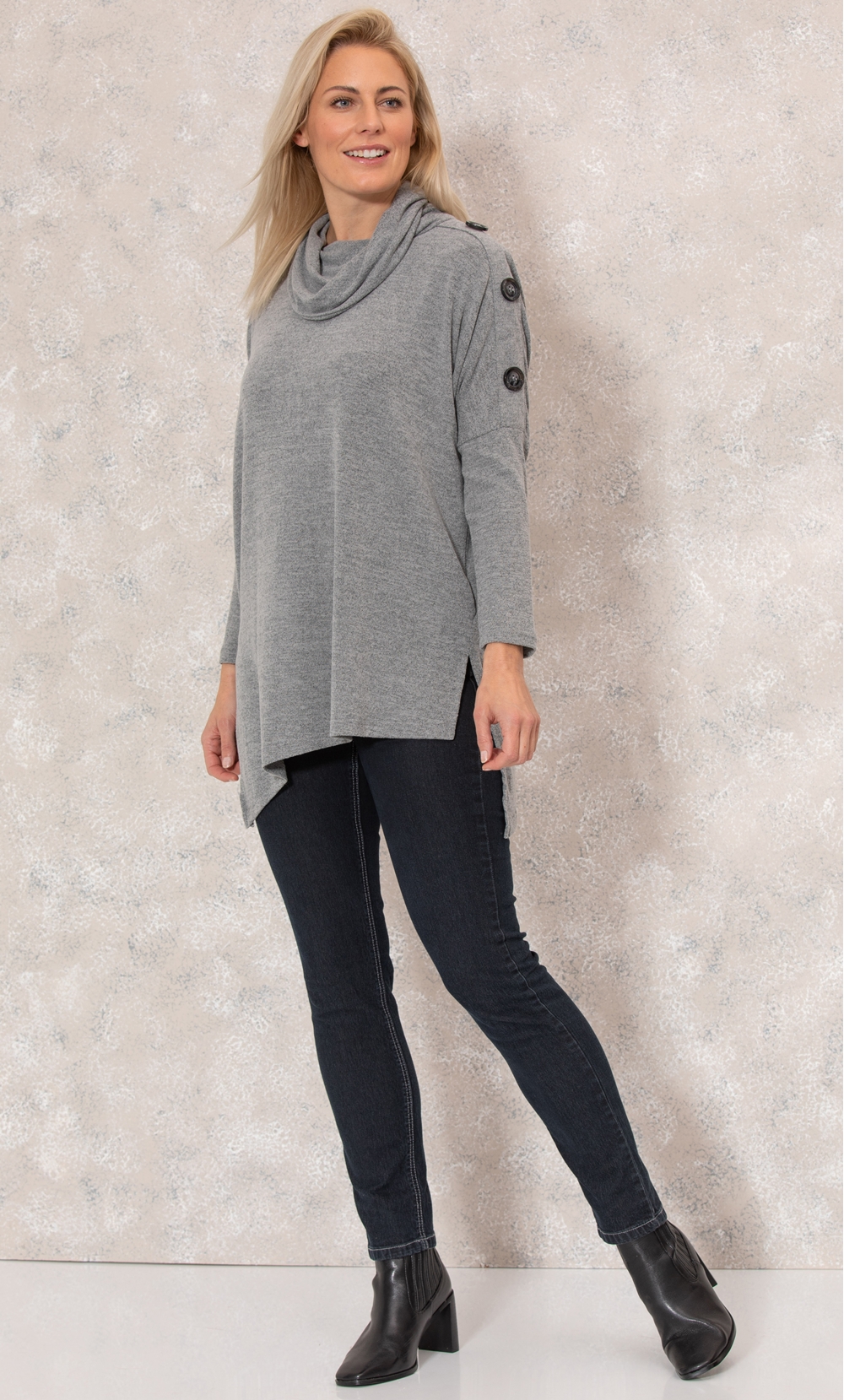 Cowl Neck Batwing Top