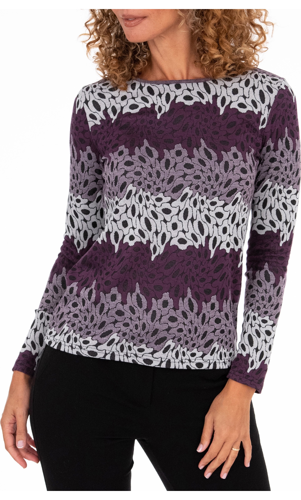Anna Rose Knitted Jacquard Top