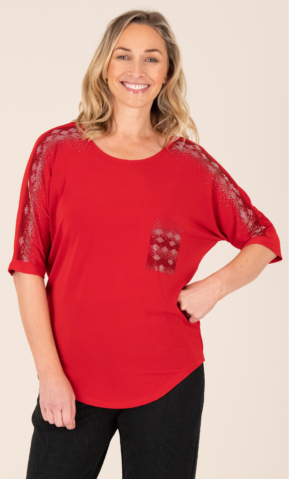 Sparkle Batwing Top