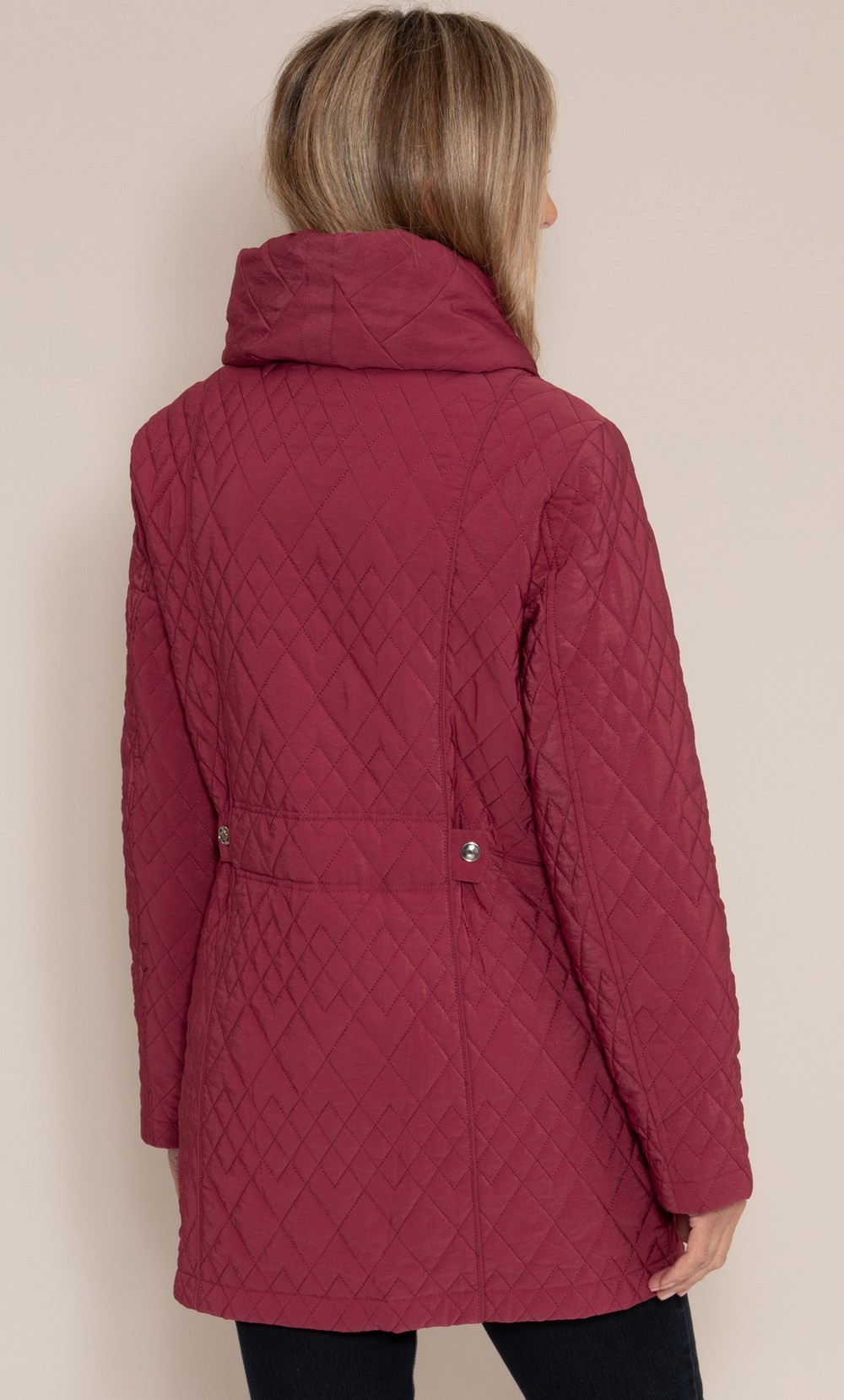Anna Rose Quilted High Neck Coat