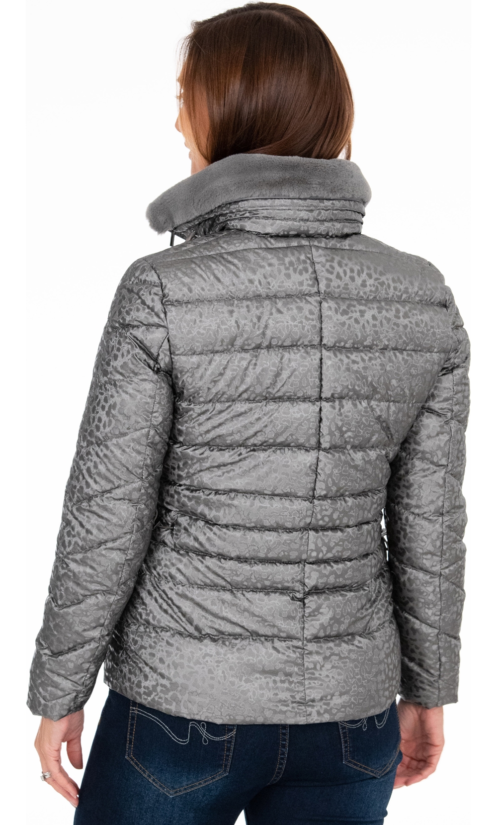 Padded Jacket With Faux Fur Trim