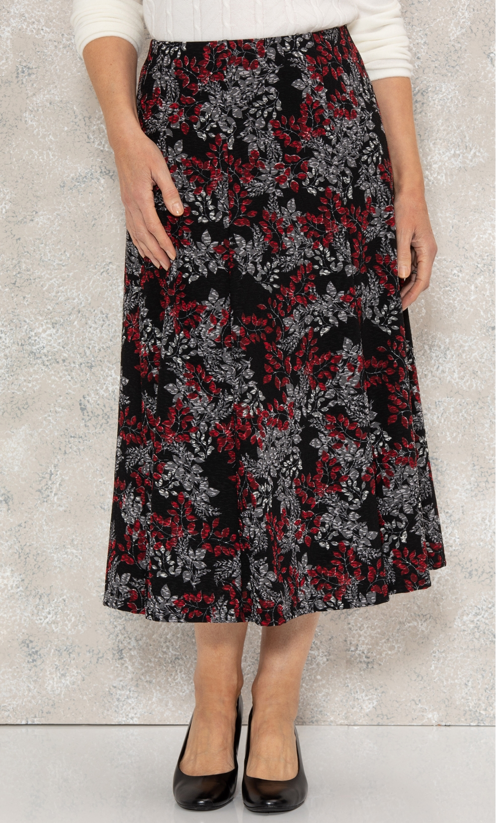 Anna Rose Floral Jaquard Skirt