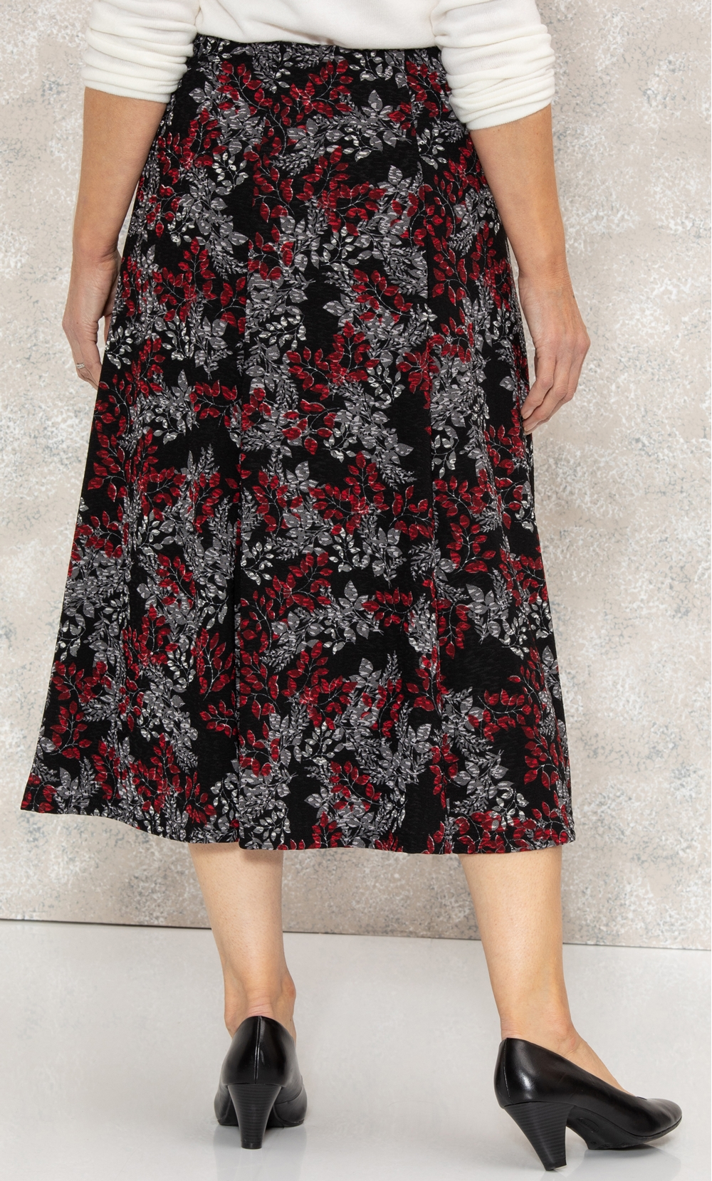 Anna Rose Floral Jaquard Skirt