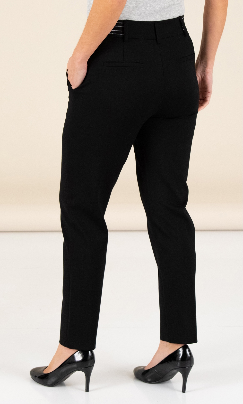 Ponte Ribbed Insert Trousers