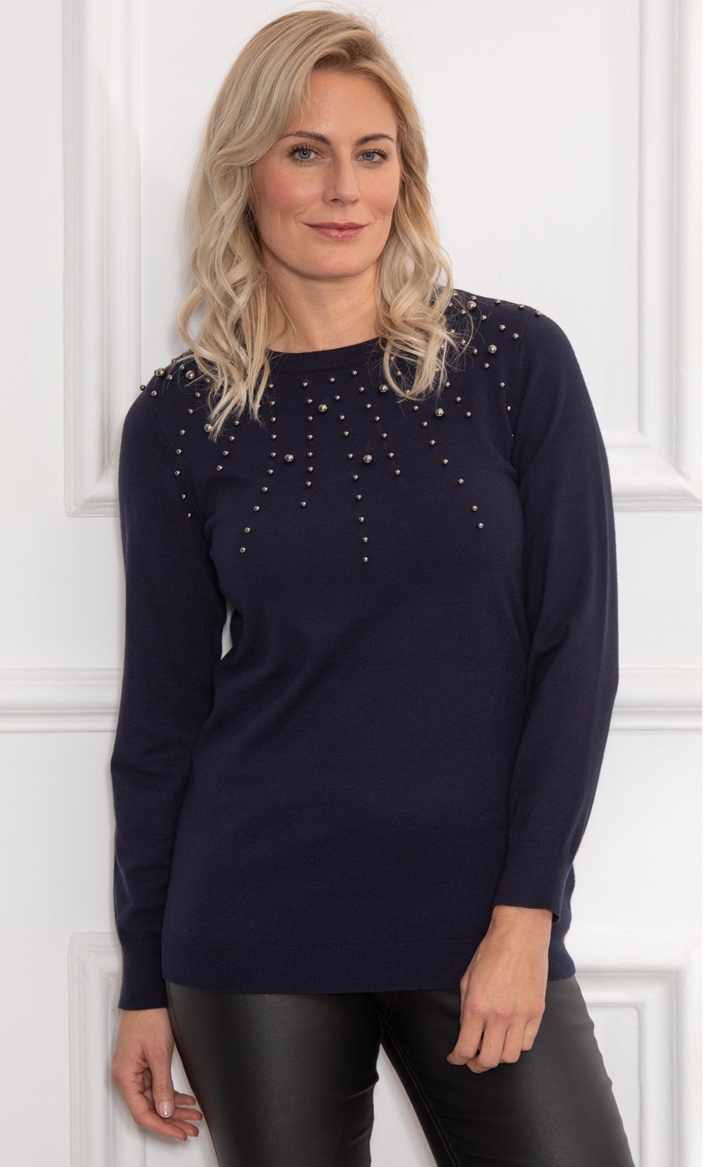 Pearl Embellished Lightweight Top