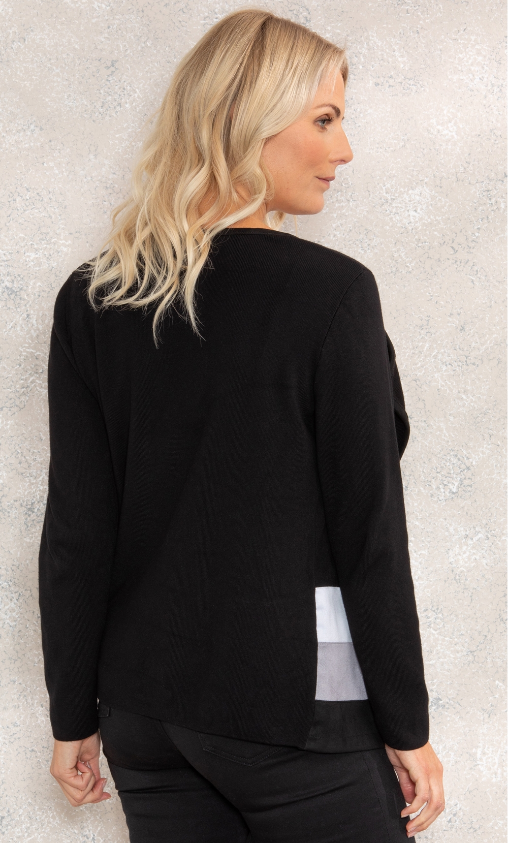 Panelled Long Sleeve Cardigan